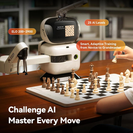 Sense Robot AI Chess Robot with Robotic Arm – 25 AI Levels, 1200+ Exercises,