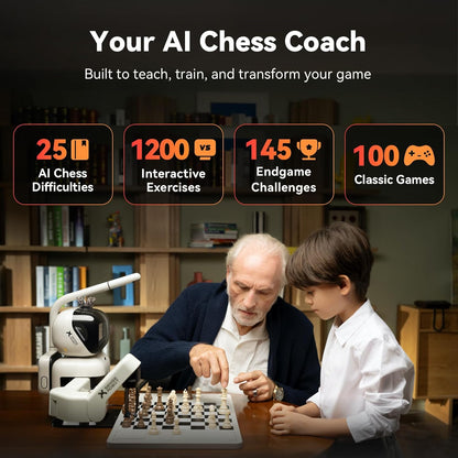 Sense Robot AI Chess Robot with Robotic Arm – 25 AI Levels, 1200+ Exercises
