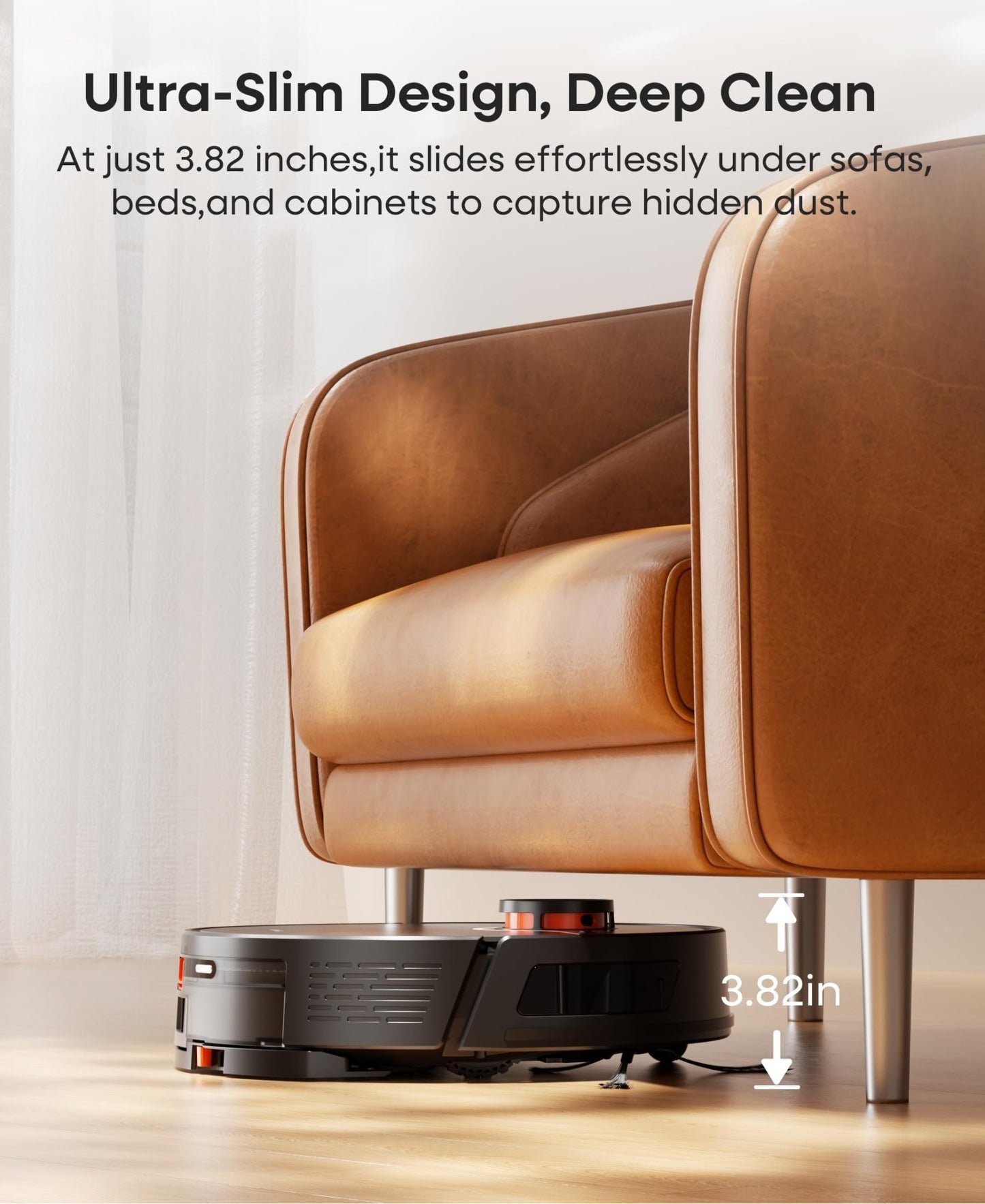 uninell Robot Vacuum Cleaner with Mop,Robotic Vacuum with 5000Pa Super Suction,180min runtime