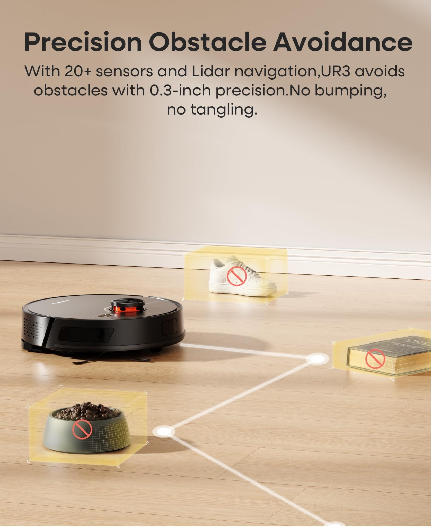 uninell Robot Vacuum Cleaner with Mop,Robotic Vacuum with 5000Pa Super Suction,180min runtime