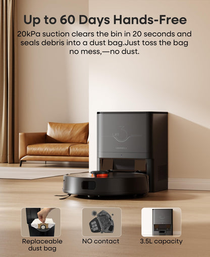 uninell Robot Vacuum Cleaner with Mop,Robotic Vacuum with 5000Pa Super Suction,180min runtime