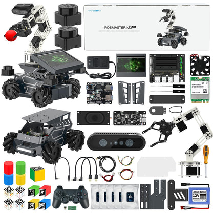 Yahboom ROS2 Robotic Arm & Car Kit, AI Intelligent Mobile Aluminum Alloy – #collection_name# – Luxury Collection