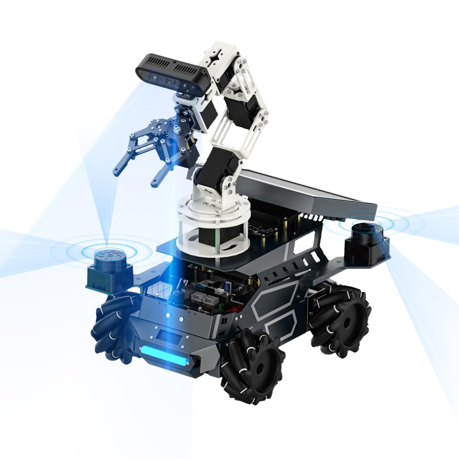 Yahboom ROS2 Robotic Arm & Car Kit, AI Intelligent Mobile Aluminum Alloy – #collection_name# – Luxury Collection